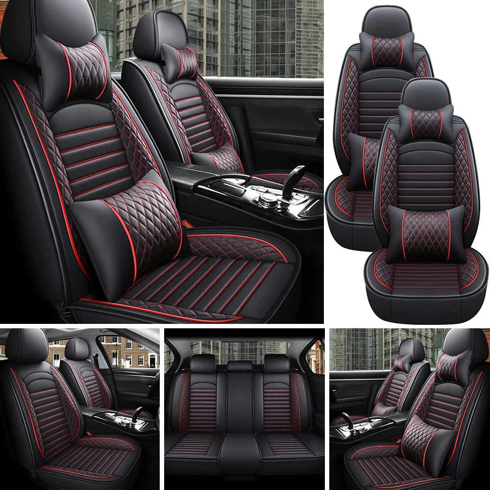 Ultimate Comfort & Protection: 5-Piece PU Leather Car Seat Covers