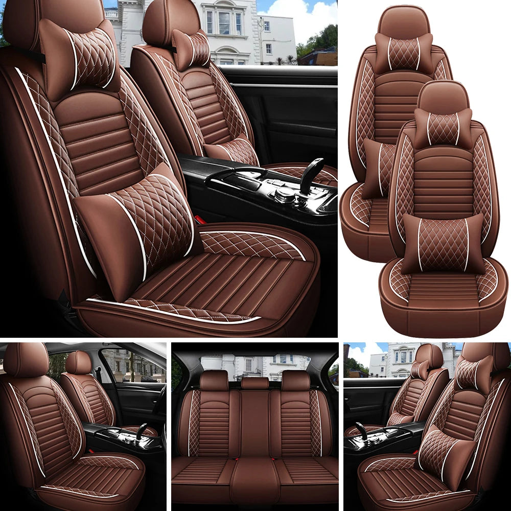 Ultimate Comfort & Protection: 5-Piece PU Leather Car Seat Covers