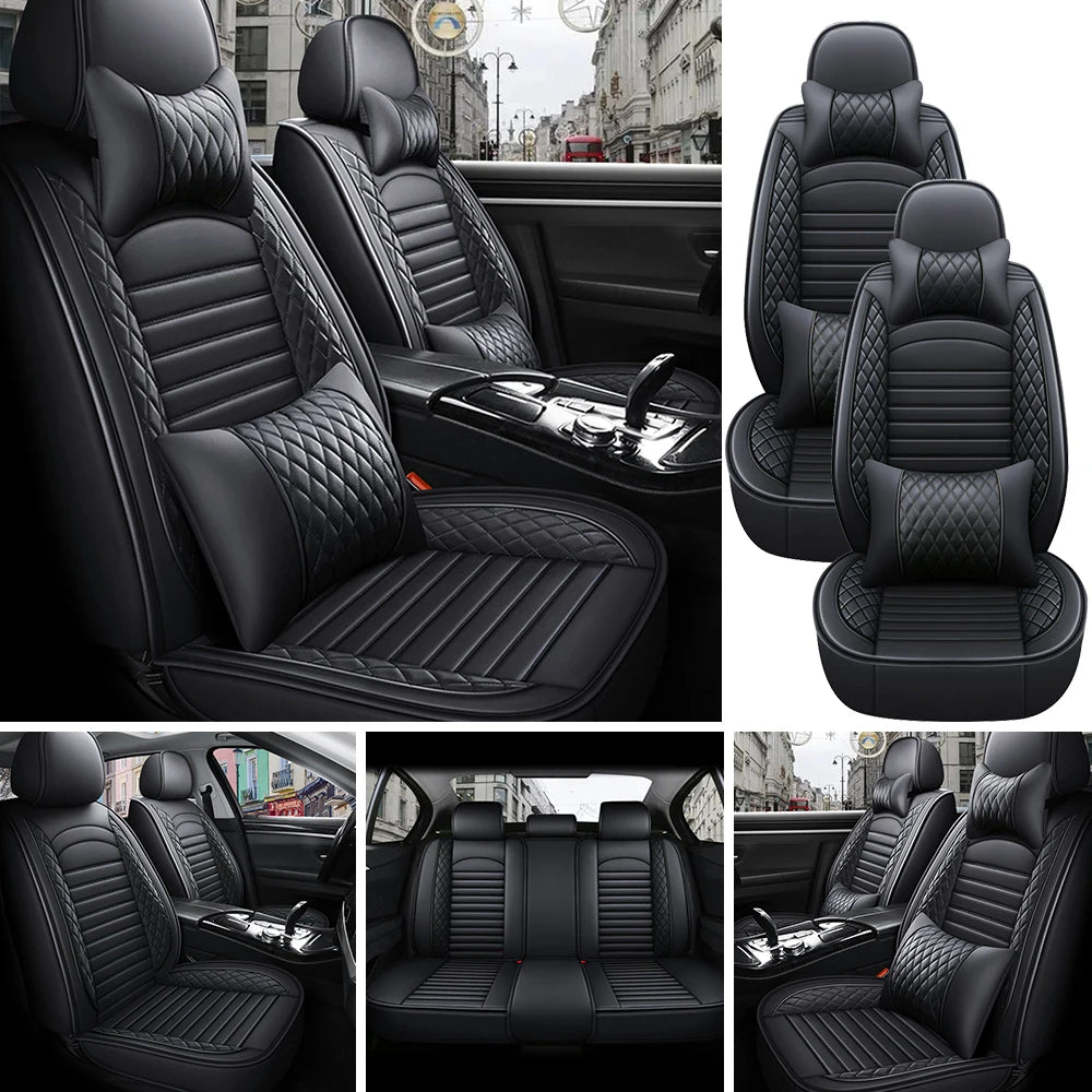 Ultimate Comfort & Protection: 5-Piece PU Leather Car Seat Covers