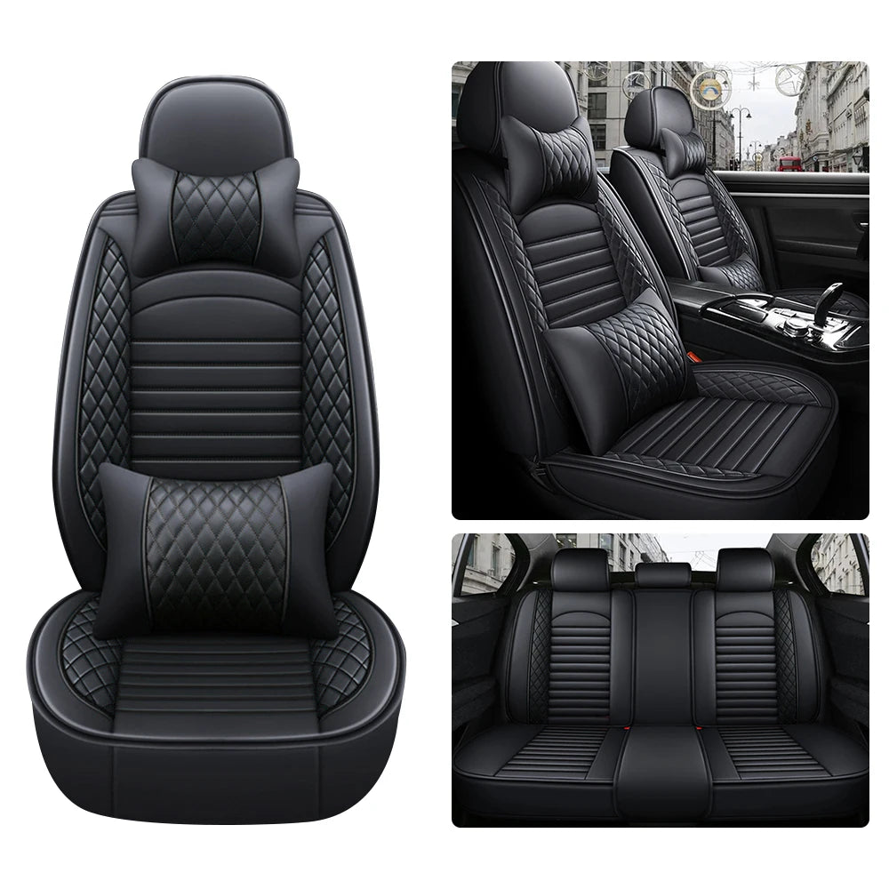 Ultimate Comfort & Protection: 5-Piece PU Leather Car Seat Covers