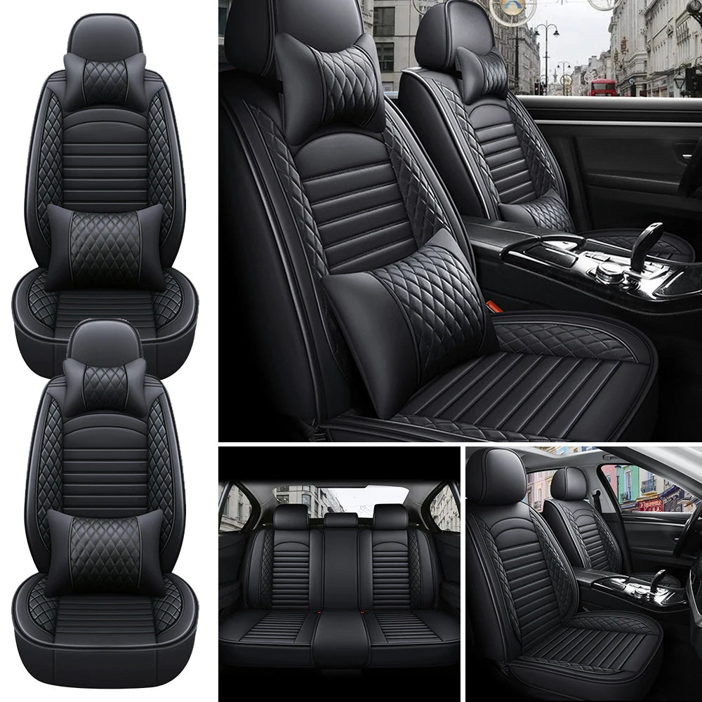 Ultimate Comfort & Protection: 5-Piece PU Leather Car Seat Covers