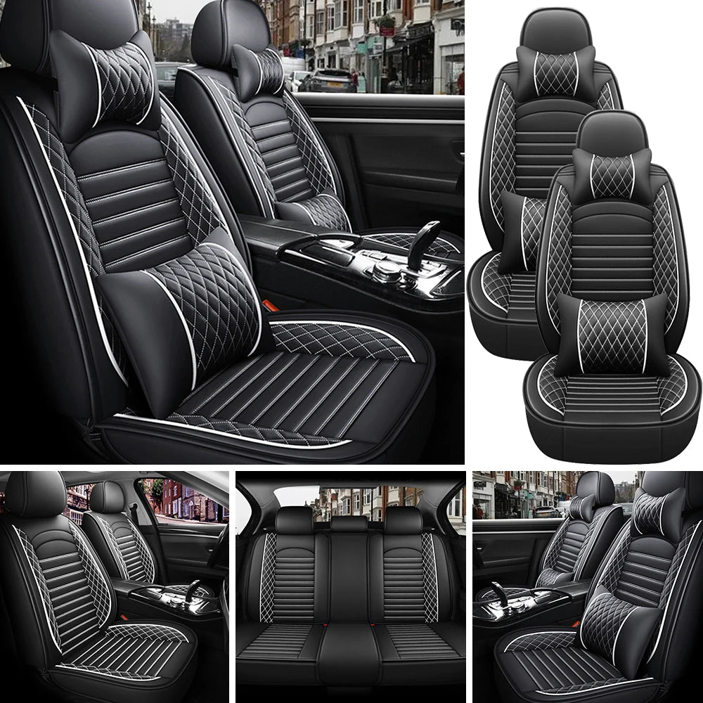 Ultimate Comfort & Protection: 5-Piece PU Leather Car Seat Covers
