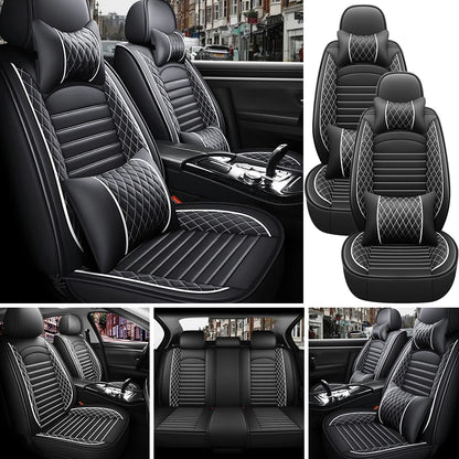 Ultimate Comfort & Protection: 5-Piece PU Leather Car Seat Covers