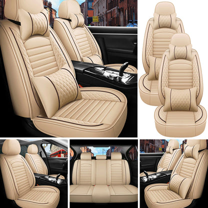 Ultimate Comfort & Protection: 5-Piece PU Leather Car Seat Covers