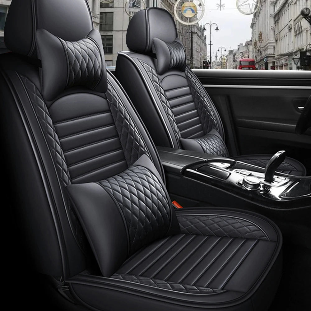 Ultimate Comfort & Protection: 5-Piece PU Leather Car Seat Covers